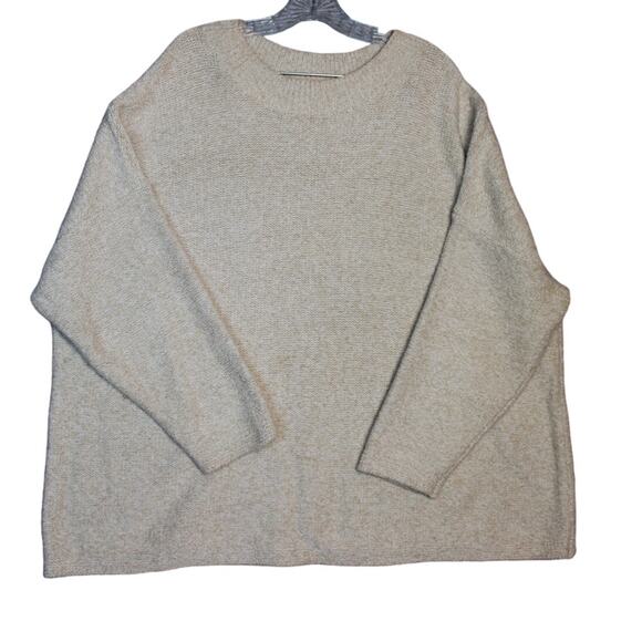 J. Jill Womens Cream‎ Knit Pullover Sweater with Alpaca blend Size 3X EUC - Picture 1 of 10